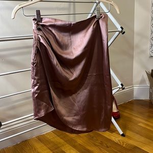 Light pink satin skirt